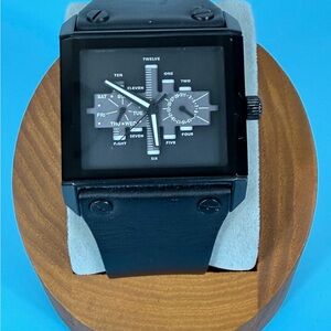 TACS Day/Date Black Square Men's Watch - Black